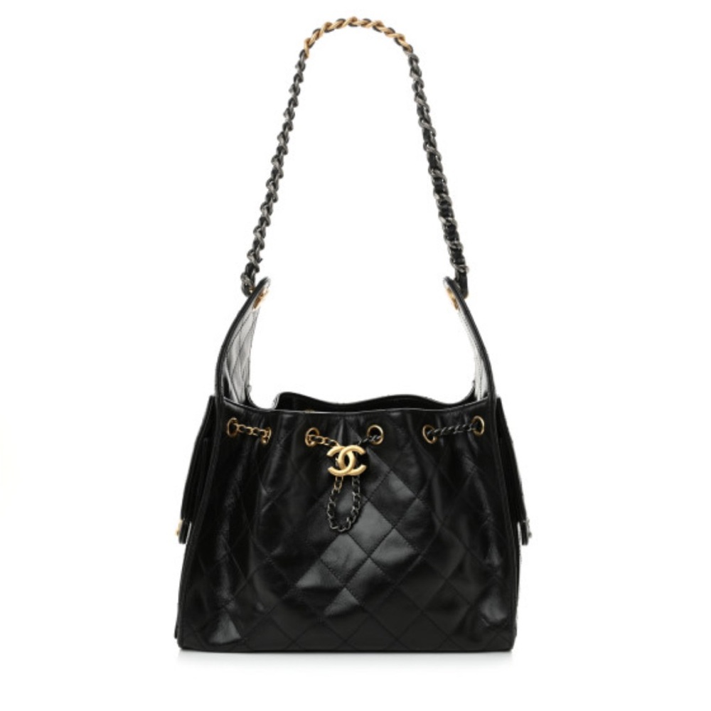 New Chanel 25 Handbag Small Calfskin Black with Two Tone Hardware - Picture 2 of 16